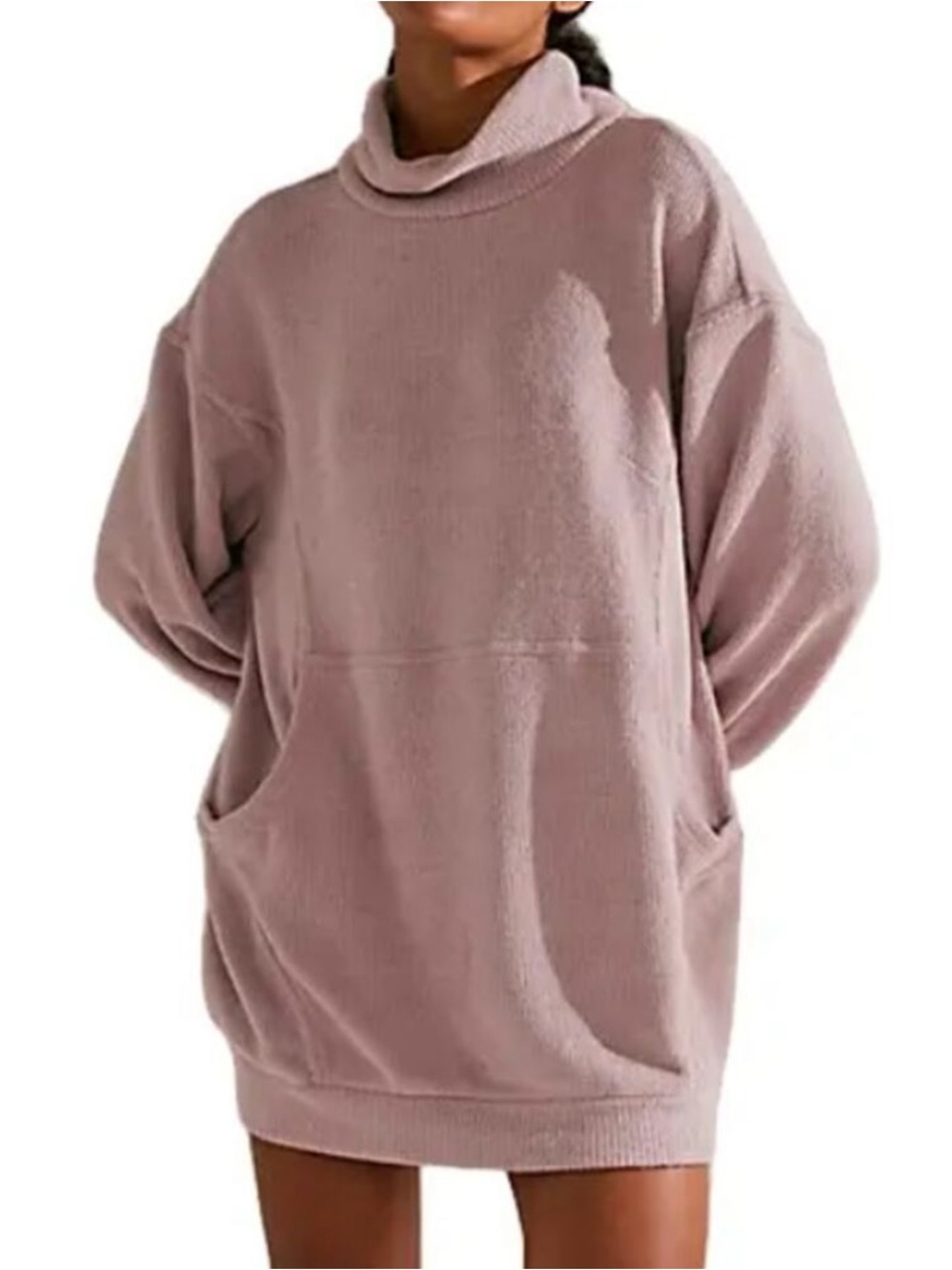 Free People Beach Ronda Pullover Tunic Lilac Smoke XL